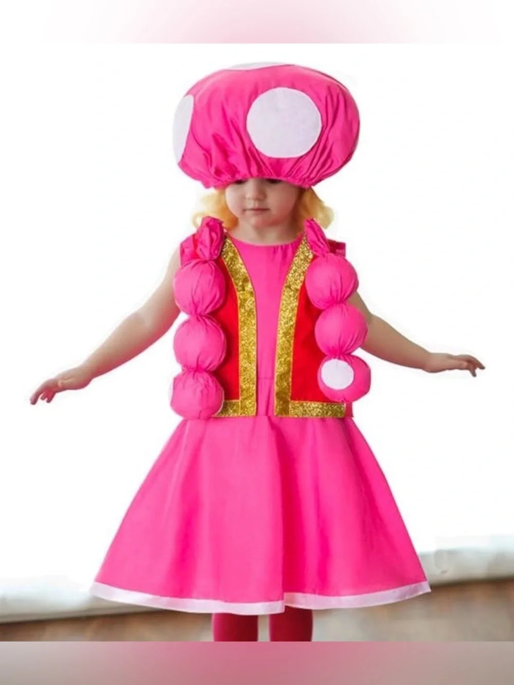 New Toadette Super Mario Bros Halloween Costume Size - 10